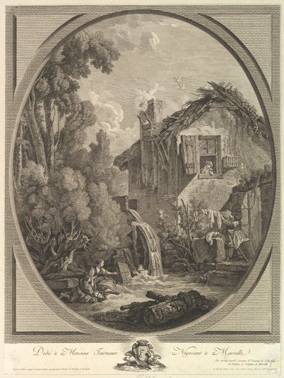 Landschap met Molen, 18e eeuw door Pierre Francois Laurent