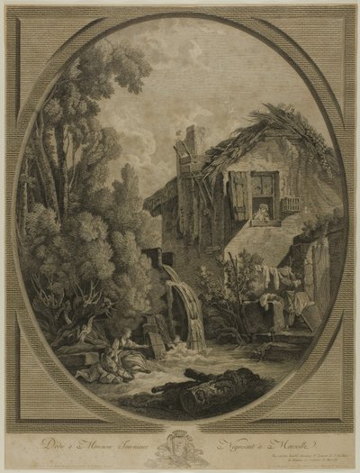 Windmolenlandschap door Pierre Francois Laurent