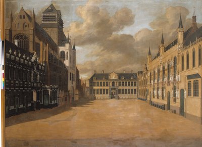 Burgplein, Brugge door Pierre Francois Ledoulx