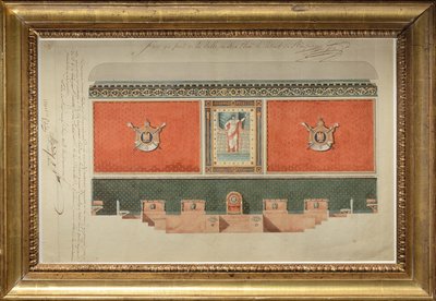 Decoratieproject voor de Grote Kamer van het Hof van Cassatie door Pierre Francois Leonard Fontaine