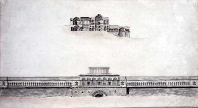 Ontwerp voor een Neoklassiek Paleis door Pierre Francois Leonard Fontaine