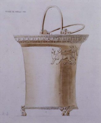 Ontwerp van een offerkan uit het Musee de Naples door Pierre Francois Leonard Fontaine