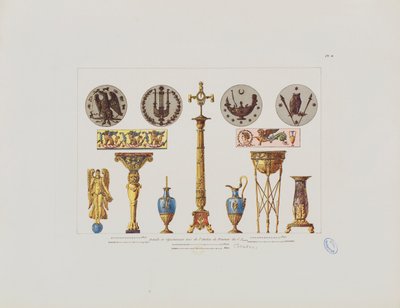 Details en ornamenten uit het atelier van schilder C.I. Isabey, uit 