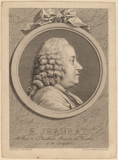 Edme-Sebastien Jeaurat door Pierre Francois Martenasie after Charles Nicolas Cochin II