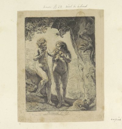 Adam en Eva door Pierre François Basan