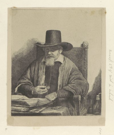 Portret van inspecteur Arnold Tholinx door Pierre François Basan