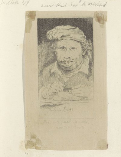Rembrandt etsend door Pierre François Basan
