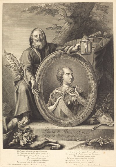 Louis de Geliefde door Pierre François Basan after Jean Baptiste Lemoyne II