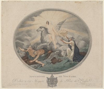 Apotheose van Voltaire door Pierre François Legrand, after Robert Guillaume Dardel