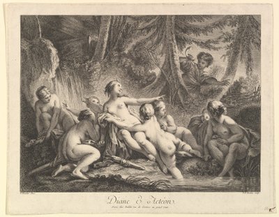 Diana en Acteon door Pierre François Tardieu