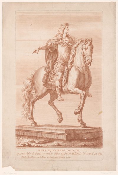 Ruiterportret van Lodewijk XIV door Pierre François Tardieu