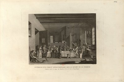 Binnen een Revolutionair Comité tijdens de Terreur, 1802 door Pierre Gabriel Berthault
