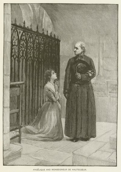 Angelique en Monseigneur de Hautecoeur door Pierre Georges Jeanniot