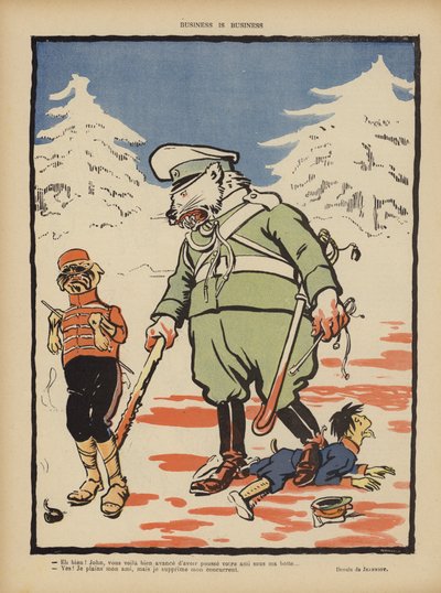 Zaken zijn zaken. Illustratie voor Le Rire door Pierre Georges Jeanniot