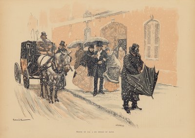 Parijzenaars verlaten een bal om zes uur 