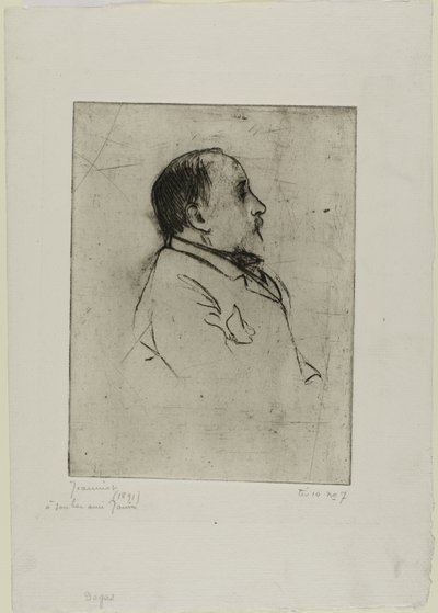 Portret van Degas door Pierre Georges Jeanniot