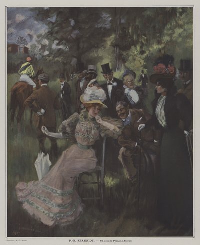 Een Hoek van de Weegplaats in Auteuil door Pierre Georges Jeanniot