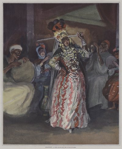 Een Oulde Nail straatdanseres uit Algiers door Pierre Georges Jeanniot