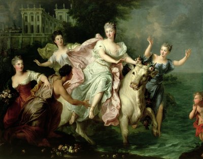 Europa wordt meegenomen door Jupiter, getransformeerd in een stier, c.1700 door Pierre Gobert