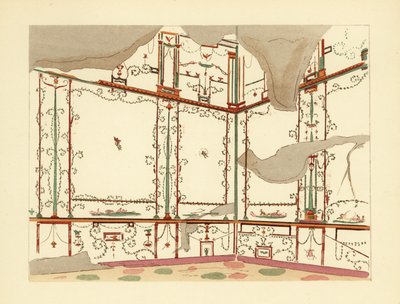 Exedra in het Huis van de Eeuwfeest, Pompeii door Pierre Gusman