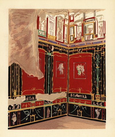 Exedra in het Huis van de Vetti, Pompeii door Pierre Gusman