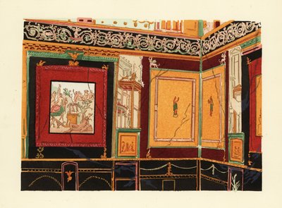 Exedra in het atrium in het Huis van Siricus, Pompeii door Pierre Gusman
