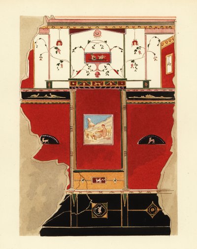 Paneel uit een huis in Regio III, Pompeii door Pierre Gusman