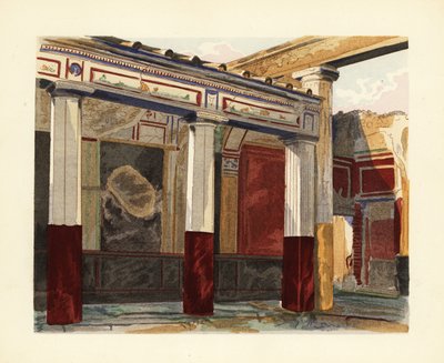 Rhodische peristyle van het Huis van de Zilveren Bruiloft, Pompeii door Pierre Gusman