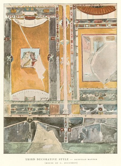 Derde Decoratieve Stijl, Egyptische Manier, Huis van C Jugundus door Pierre Gusman