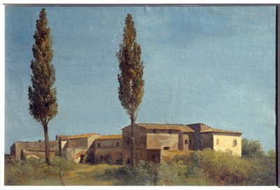 Bij Villa Farnese, de twee populieren door Pierre Henri de Valenciennes