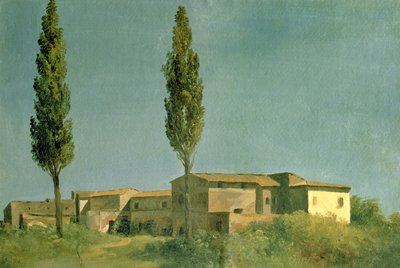 Bij de Villa Farnese: De Twee Populieren, c.1777 door Pierre Henri de Valenciennes