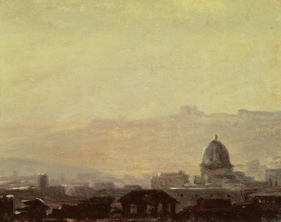 Huizen gedomineerd door een koepel, Rome door Pierre Henri de Valenciennes