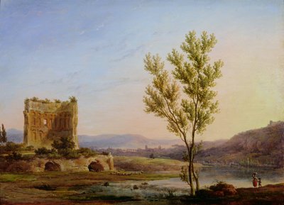 Uitzicht op de buitenwijken van Rome door Pierre Henri de Valenciennes
