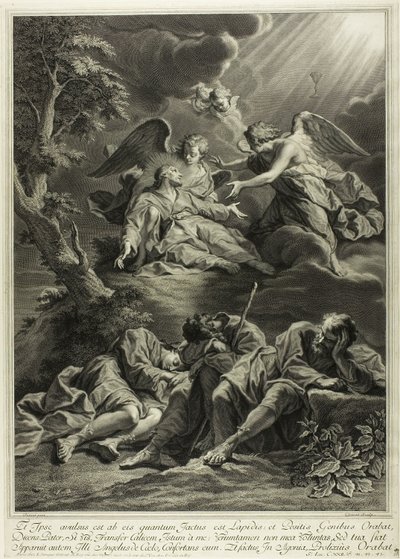 Christus in Getsemane door Pierre Imbert Drevet