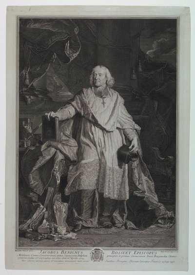 Portret van Kardinaal Jaques Benigne Bossuet (1627-1704) door Pierre Imbert Drevet