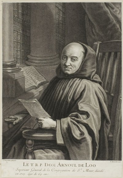 Portret van Vader Arnoul de Loo door Pierre Imbert Drevet
