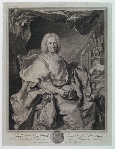 Portret van Guillaume Kardinaal Dubois (1650-1723) door Pierre Imbert Drevet