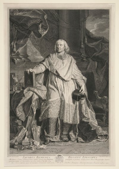 Portret van Jacques Benigne Bossuet door Pierre Imbert Drevet