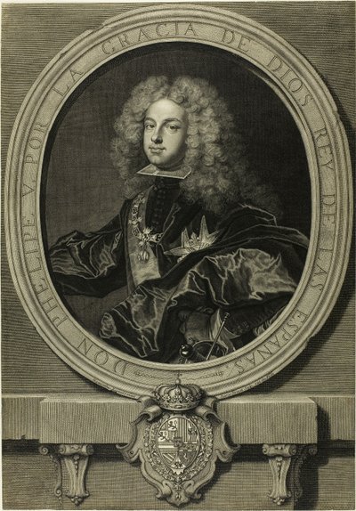 Portret van Filips V, koning van Spanje door Pierre Imbert Drevet