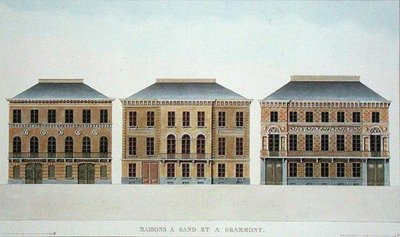 Huizen in Gent en Grammont, België, uit 