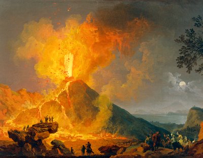 Uitbarsting van de Vesuvius (detail) door Pierre Jacques Volaire