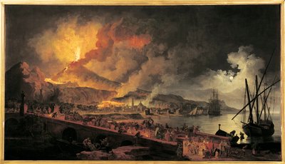 Frankrijk, Nantes, Uitbarsting van de Vesuvius vanuit Portici door Pierre Jacques Volaire
