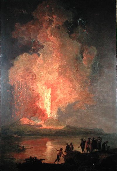 De uitbarsting van de Vesuvius door Pierre Jacques Volaire