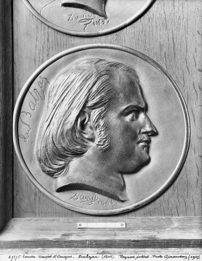 Honoré de Balzac, 1843 door Pierre Jean David d