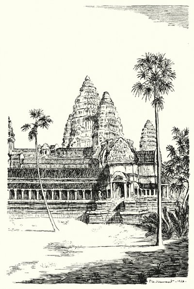 De torens van Angkor Vat door Pierre Jeannerat de Beerski