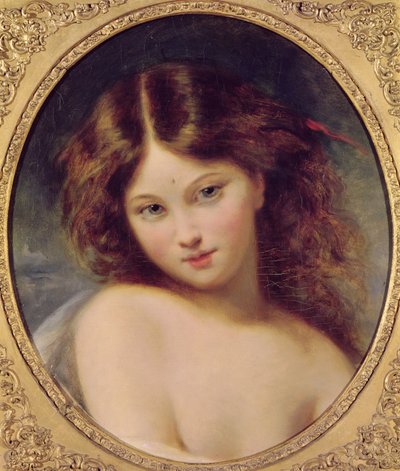 Hoofd van een jong meisje door Pierre Joseph Dedreux Dorcy