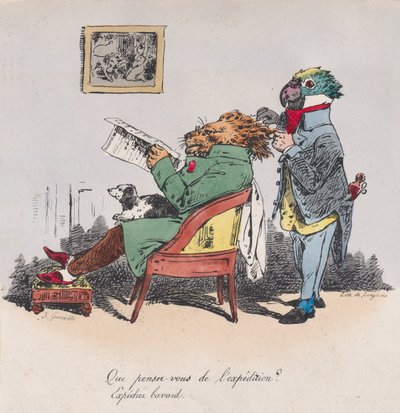 Wat denk je van de expeditie uit Metamorfosen van de Dag, 1829 door Pierre Langlumé