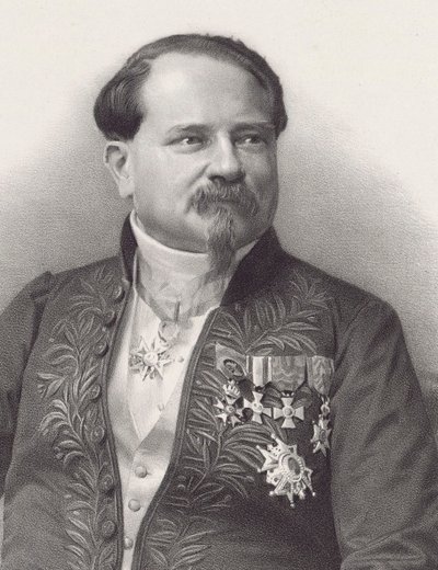 Portret van de componist Jean-Georges Kastner 1810-1867, 1866 door Pierre Lanith Petit