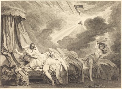 Het vuurwerk door Pierre Laurent Auvray after Jean Honoré Fragonard