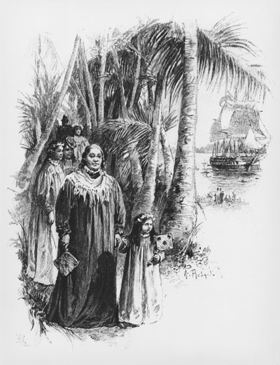 Koningin Pomare IV (1827-77) van Tahiti, illustratie uit 